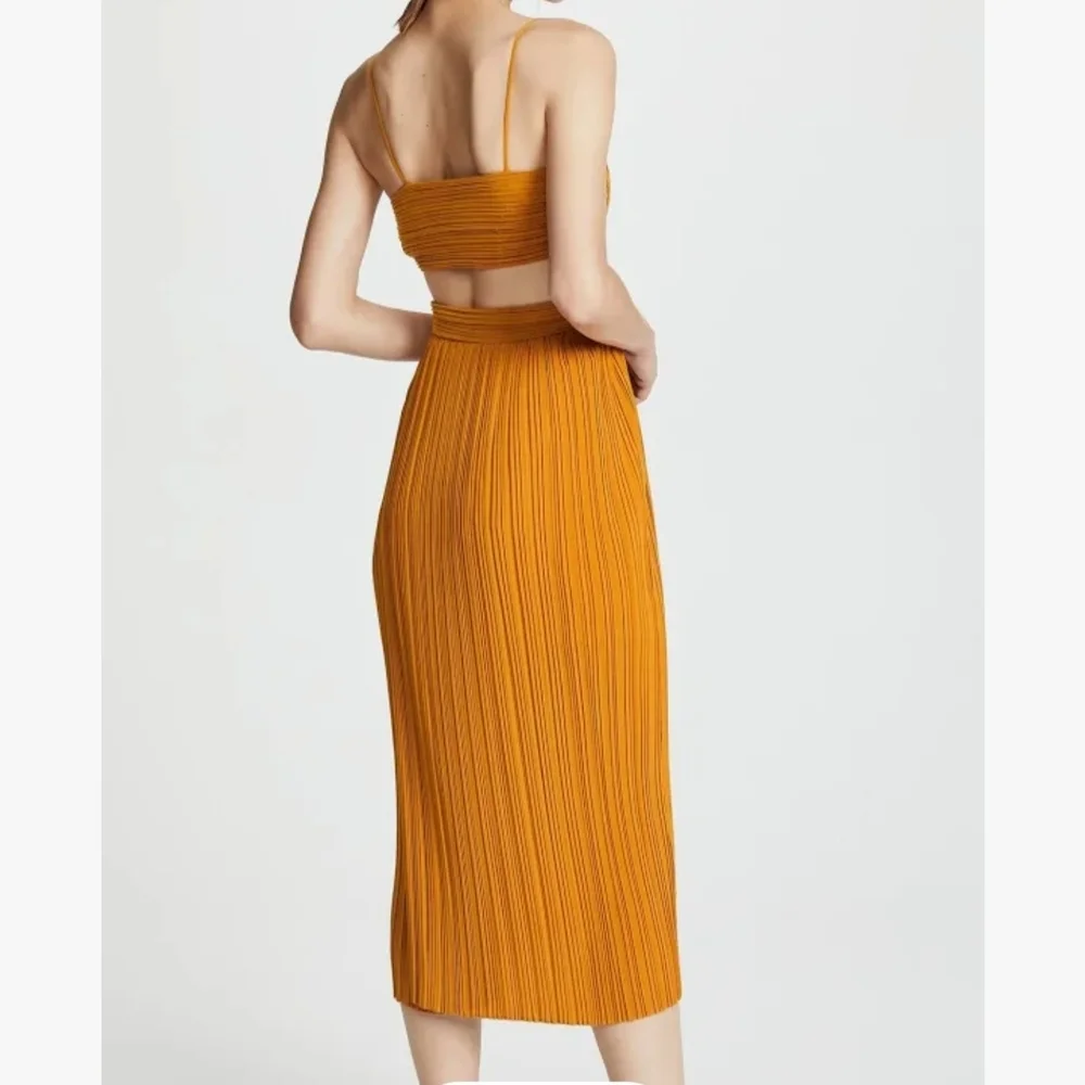 A.L.C. Strapless Merrygold / Orange Maxi Dress Size 6 - Picture 3 of 8